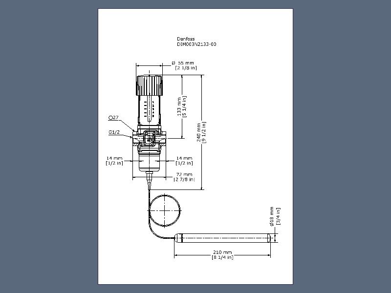Thermo. operated water valve, AVTA 15, G, 1/2 | Thermostatic