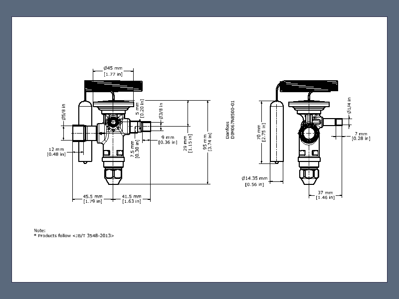 Thermostatic expansion valve, TGE, R404A/R507A | Thermostatic