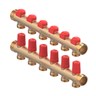 Manifold FH-PRO, BRASS||BRASS, Number of heating manifold connections [loops] [Max]: 6, 10 bar