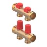 Manifold FH-PRO, BRASS||BRASS, Number of heating manifold connections [loops] [Max]: 2, 10 bar