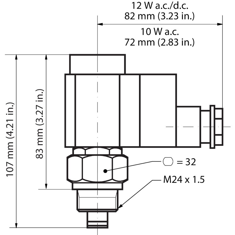 EVM, Solenoid pilot valve - dimension drawing | EVM — электромагнитные пилотные клапаны | официальный сайт Danfoss Россия