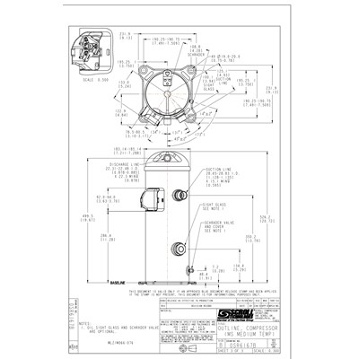 MLZ058T4LC9A Компрессор спиральный | MLZ — герметичные спиральные компрессоры | официальный сайт Danfoss Россия