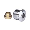 Compression fittings for steel and copper tubings, G 1/2" A, 10, Chrome plated