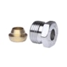 Compression fittings for steel and copper tubings, G 1/2" A, 10, Chrome plated