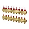 Manifold FHF-F, BRASS||BRASS, Number of heating manifold connections [loops] [Max]: 9, 6 bar