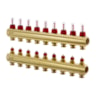 Collecteur FHF-F, Laiton, Nombre de connexions multiples de chauffage [boucles] [Max.]: 9, 6 bar