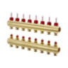 Collecteur FHF-F, Laiton, Nombre de connexions multiples de chauffage [boucles] [Max.]: 8, 6 bar