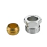 Compression fittings for steel and copper tubings, G 1/2" A, 14, Chrome plated