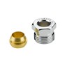 Compression fittings for steel and copper tubings, G 1/2" A, 12, Chrome plated