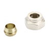 Compression fittings for steel and copper tubings, G 3/4", 15, Nickel plated