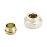 Compression fittings for steel and copper tubings, G 3/4", 14, Nickel plated