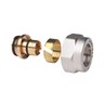 Compression fittings for PEX plastic tubings, G 3/4", 18x2, Nickel plated