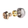 Compression fittings for PEX plastic tubings, G 3/4", 17x2, Nickel plated