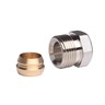 Compression fittings for steel and copper tubings, G 3/8" A, 10, Nickel plated