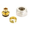 Compression fittings for PEX plastic tubings, G 3/4", 16x2.2, Nickel plated