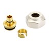 Compression fittings for PEX plastic tubings, G 3/4", 12x1.1, Nickel plated