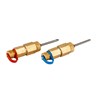 Set of test plugs, straight, extended (2 pcs., blue + red)