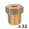 Energy meters, For product type: Generic across portfolio, Adapter R½" to M10x1 (32pcs.) - conical thread for sealing with hemp