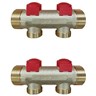 Manifold FH-PRO, BRASS||BRASS, Number of heating manifold connections [loops] [Max]: 2, 10 bar