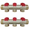 Manifold FH-PRO, BRASS||BRASS, Number of heating manifold connections [loops] [Max]: 3, 10 bar