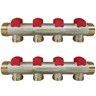 Manifold FH-PRO, BRASS||BRASS, Number of heating manifold connections [loops] [Max]: 4, 10 bar