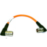 Hybrid Loop Cable M23 90dg angled 0.5m Hybrid Loop Cable M23 90dg angled 0.5m