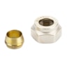 Klemmverschraubungen für Stahl- und Kupferrohre, G 3/4", 18, Vernickelt Klemmverschraubungen für Stahl- und Kupferrohre, G 3/4", 18, Vernickelt