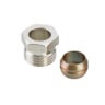 Klemmverschraubungen für Stahl- und Kupferrohre, G 1/2" A, 14, Vernickelt Klemmverschraubungen für Stahl- und Kupferrohre, G 1/2" A, 14, Vernickelt