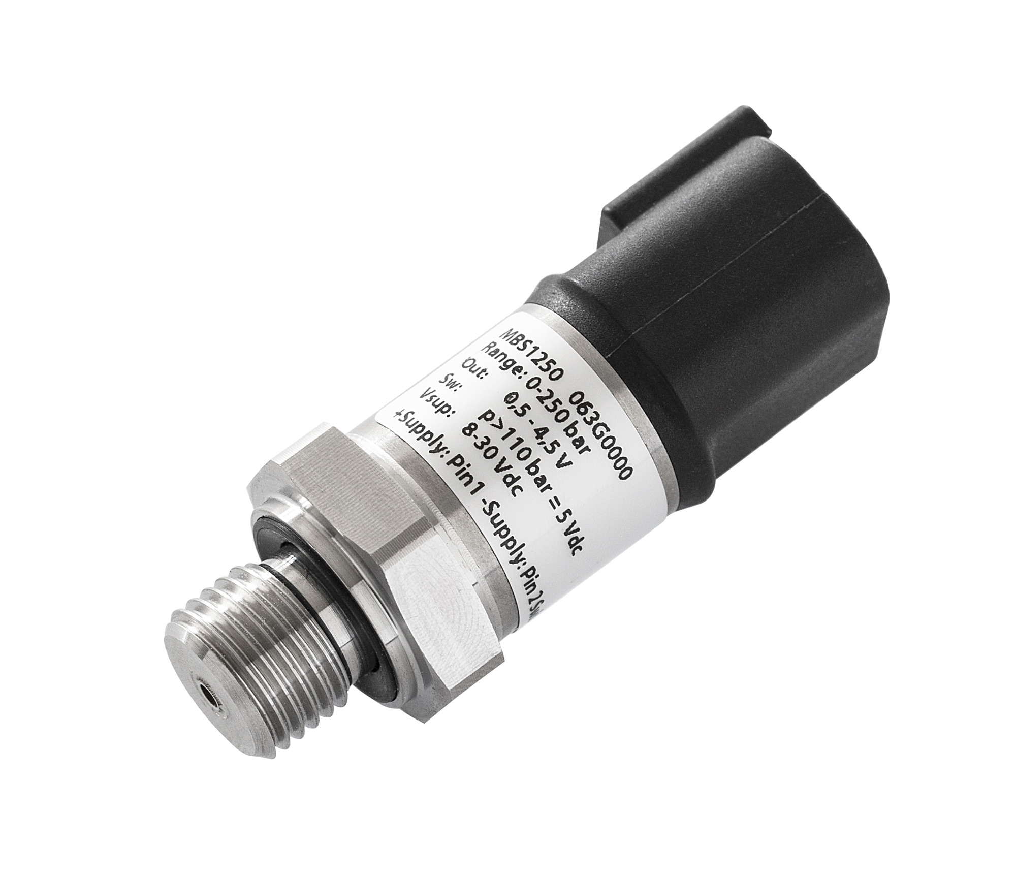 Slėgio keitiklis, MBS 1250, 0 bar - 500 bar, 0 psi - 7250 psi