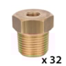 Adapter R½ "na M10x1 (32szt.) - gwint stożkowy do uszczelniania pakułami Adapter R½ "na M10x1 (32szt.) - gwint stożkowy do uszczelniania pakułami